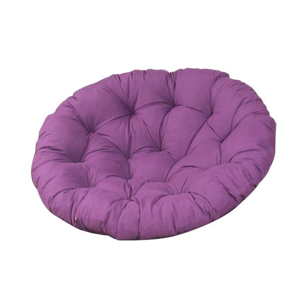 Cojín acolchado para asiento, cojín para silla con forma de huevo, cojín para silla colgante, tela suave, cojín grueso para silla de Patio, diámetro d Violeta