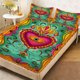thumbnail image 1 of Folk Love Eyes Duvet Cover Set - Fitted Sheet and Pillowcase Set Soft and Breathable for All Seasons Essential for Bedroom or Dorm Decor Perfect Gift for Valent, 1 of 1