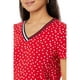 thumbnail image 2 of Camiseta Tommy Hilfiger para mujer, ropa deportiva, cuello en V, color escarlata, XXL, 2 of 3
