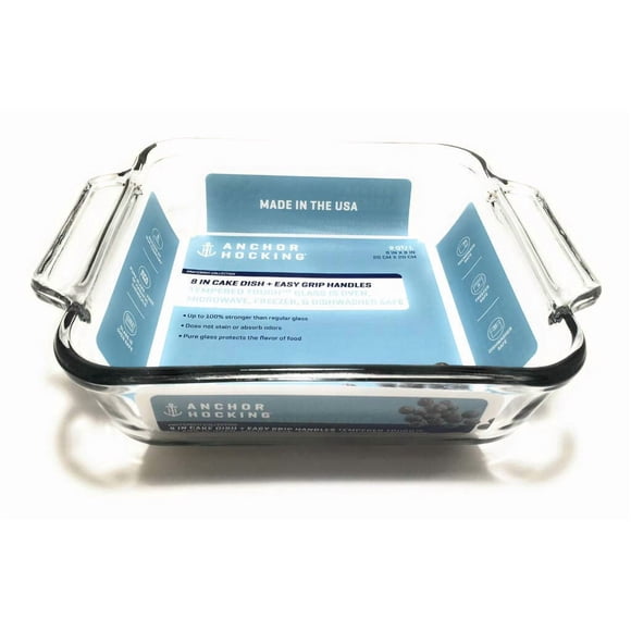 Plato para hornear Anchor Hocking Glass, cuadrado, 20 cm