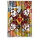 thumbnail image 1 of Cortina de ducha con diseño de estrellas de rock de los Beatles, juego de cortina de baño con ganchos, tamaño 48 x 72 pulgadas, 1 of 3