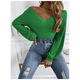 thumbnail image 4 of Sweater Mujer Tejido Canalé Manga Farol Unicolor, 4 of 6