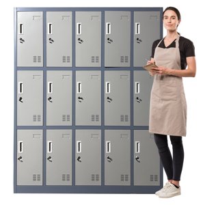 Prochef - Locker Casillero Metálico 5 Cuerpos 15 Puertas