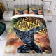 thumbnail image 4 of Pantera Negra Conjunto de sábanas temático, trío de piezas, cómodo y amigable con la piel, diseño único, regalo de decoración para el hogar para familiares, amigos y fans,173cm *218cm, 4 of 6