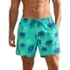 thumbnail image 1 of INSPIRE CHIC Pantalones Cortos de Natación de Playa con Estampado de Hojas Tropicales de Verano para Hombre con Forro y Cordón 2XL Verde Claro, 1 of 5