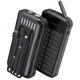 thumbnail image 1 of Batería externa SOXONO, 4000 mAh, solar, carga rápida, 20 W, color negro, 1 of 9