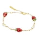 thumbnail image 5 of Pulsera De Fresa Elegante Pulsera De Cadena De Latón Para Amiga Esposa Aniversario Rojo, 5 of 5
