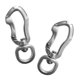 thumbnail image 2 of 1 Par De Carabiner Giratorio Que Cuelga Conecta El Gancho Que Acampa El Ojo Redondo De Plata 76m M, 2 of 3