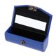 thumbnail image 2 of Estuche para lápiz labial de cuero Caja de almacenamiento Espejo de bolsillo Monedero Bolsillo Azul zafiro, 2 of 5
