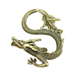 Bothyi - Mini Adorno De Escultura De Dragón Chino De Latón, Encantador Para El Año Nuevo Lunar De China