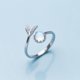 thumbnail image 1 of Anillo Para Dama Plata real Sterlina 925 Joyería fina Cola delfín con circonio, 1 of 3