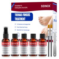 Tratamiento Para Hongos En Las Uñas De Los Pies Sidinox Extra Strength, 30 Ml, Paquete De 5
