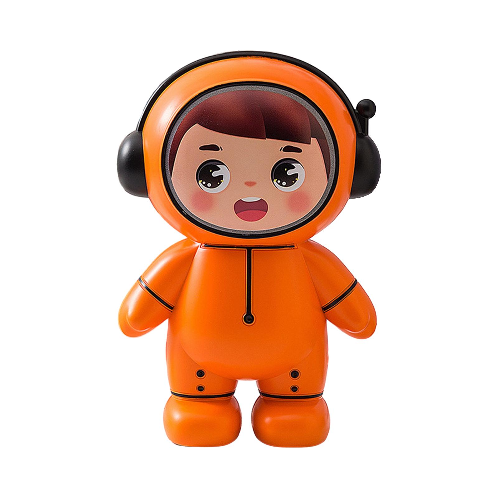 Bothyi - Hucha De Astronauta, Hucha, Escultura De Astronauta Para Cumpleaños, Regalo Para Niños, Color Naranja