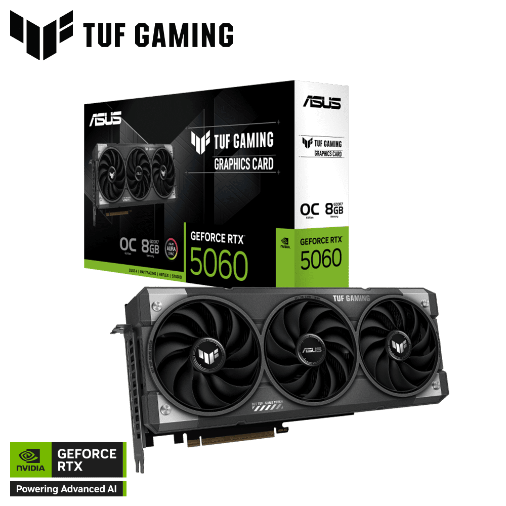 Asus - Tarjeta De Video Tuf Gaming Nvidia Geforce Rtx 5060 Oc, 8gb Gddr7, 128 Bits, Pci-e 5.0