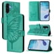 thumbnail image 1 of Funda cartera mariposa para Samsung Galaxy A56 5G con soporte y ranuras para tarjetas Verde, 1 of 5