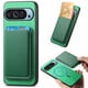 thumbnail image 1 of Funda de Cuero Magnética con Tarjetero para Google Pixel 9 Pro Cubierta Delgada Verde, 1 of 5