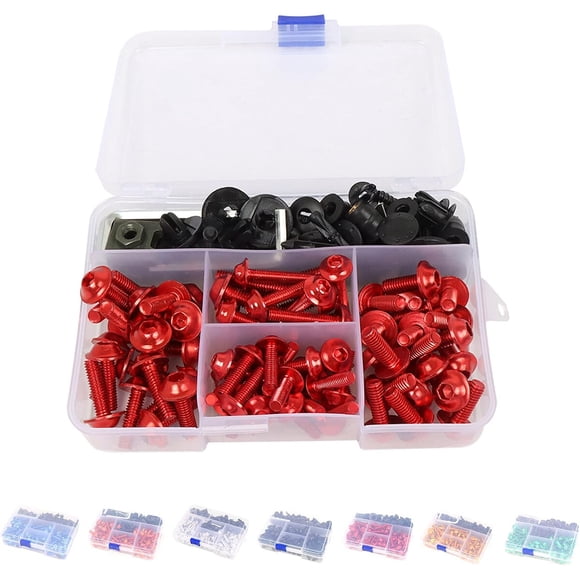Kit Tornillos Carenado Universal 195 Piezas M5 M6 Moto