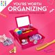 thumbnail image 2 of Organizador de maquillaje Caboodles On-The-Go Girl Deep Pink Sparkle, 2 of 7