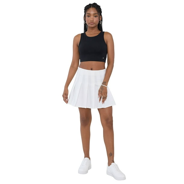 Falda Mujer Tableada Color Blanco Corona