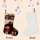 thumbnail image 3 of Monchhichi Tema: Calcetines de Navidad, fino lino blanco para colgar en escaleras y chimenea, decoración navideña para el hogar, regalo de Navidad. 54cm × 38cm, 3 of 5