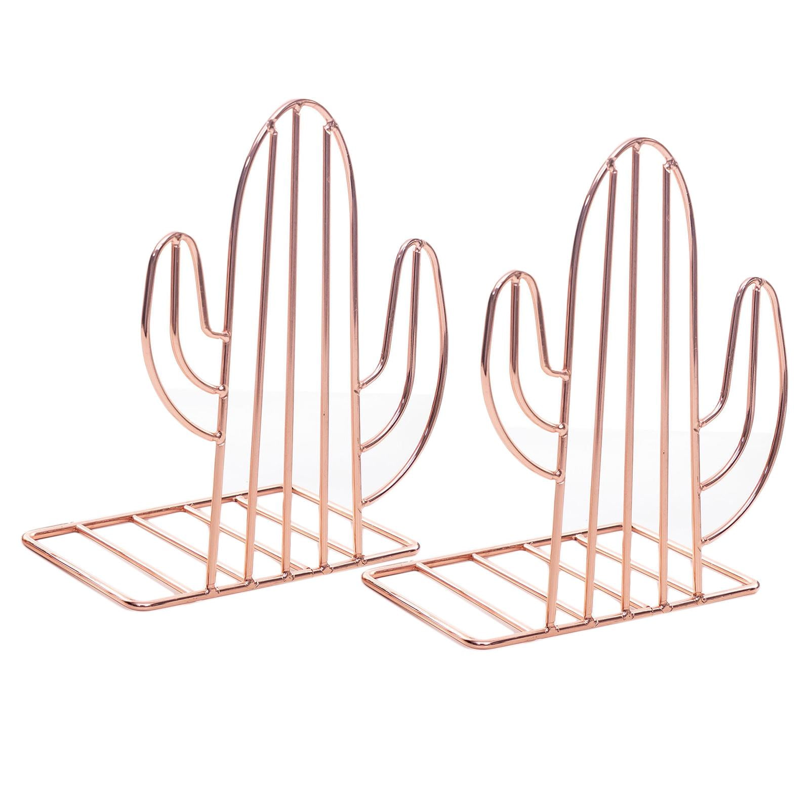 Bothyi - Sujetalibros De Metal Para Libros, Soporte Para Libros, Soporte Para Estantería, Soporte De Oro Rosa