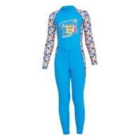 Ioensy - Trajes De Neopreno Para Niños Protección Uv Cuerpo Completo Traje De Baño De Verano De Una Pieza Azul L