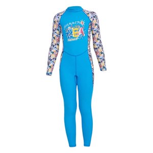 Ioensy - Trajes De Neopreno Para Niños Protección Uv Cuerpo Completo Traje De Baño De Verano De Una Pieza Azul L