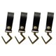 thumbnail image 1 of 4pcs Correa De Cuero Utensilios De Cocina Gancho Para Colgar En El Estante Toallas Para Acampar Tazas Gancho Negro, 1 of 5
