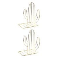 Magideal - Extremos De Libro De Metal Soporte De Libro Estantería Tapón Titular Organizador Decoración Artesanía De Hierro Estantes De Escritorio Para Dormitorio Oro