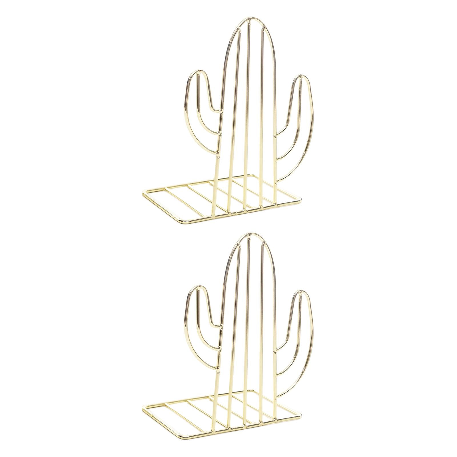 Magideal - Extremos De Libro De Metal Soporte De Libro Estantería Tapón Titular Organizador Decoración Artesanía De Hierro Estantes De Escritorio Para Dormitorio Oro