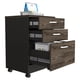 thumbnail image 5 of Cajonera Home Office 3 Cajones Con Ruedas Negro Y Coñac, 5 of 10