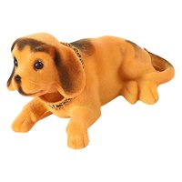 Bothyi - Sacudiendo La Cabeza Perro Coche Adornos Niños Juguete Lindo Para La Decoración De La Oficina De La Habitación Amarillo