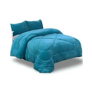 Genérico - Cobertor Elegante De Invierno Unicolor Plush Con Chiporro Plaza Y Media S54