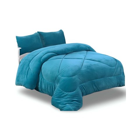 Genérico - Cobertor Elegante De Invierno Unicolor Plush Con Chiporro Plaza Y Media S54