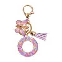 Magideal - Llavero Alfabeto Inglés Llavero Llavero Con Colgante De Mariposa Regalo Creativo Para Llavero Mochila Bolso Decoración Llavero De Moda Lindo , O O