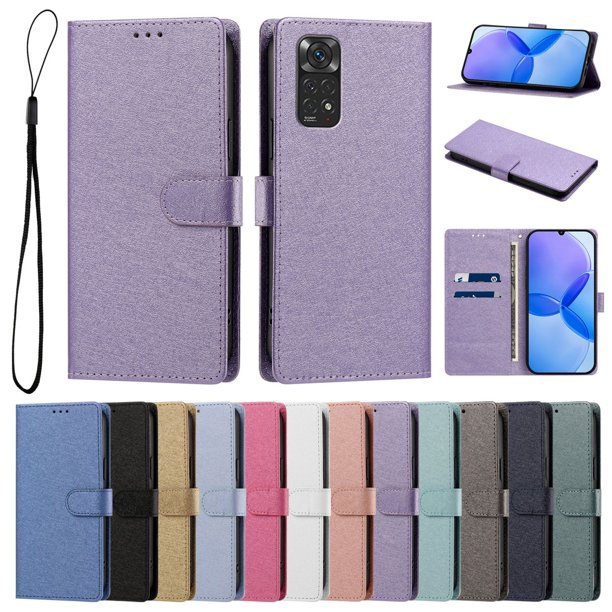 Cartera para Xiaomi Redmi Note 11S 4G con Bolsillo de Tarjetas, Lila
