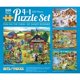 thumbnail image 1 of Juego de rompecabezas Bits and Pieces 4 en 1, 500 piezas para adultos, 1 of 9