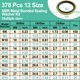 thumbnail image 2 of Kit surtido de arandelas selladoras XBVV, 378 piezas, aglomeradas con metal NBR, 2 of 9