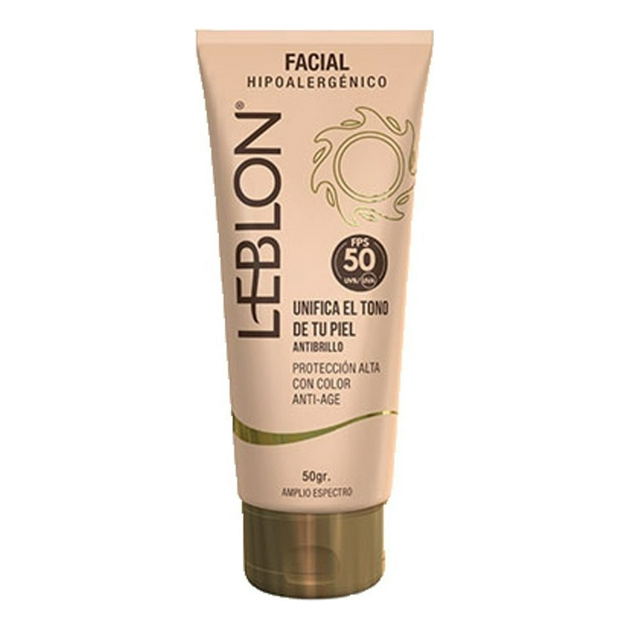 Maver - Leblon Protector Solar Facial 50g Con Color Fps50 Anti-age