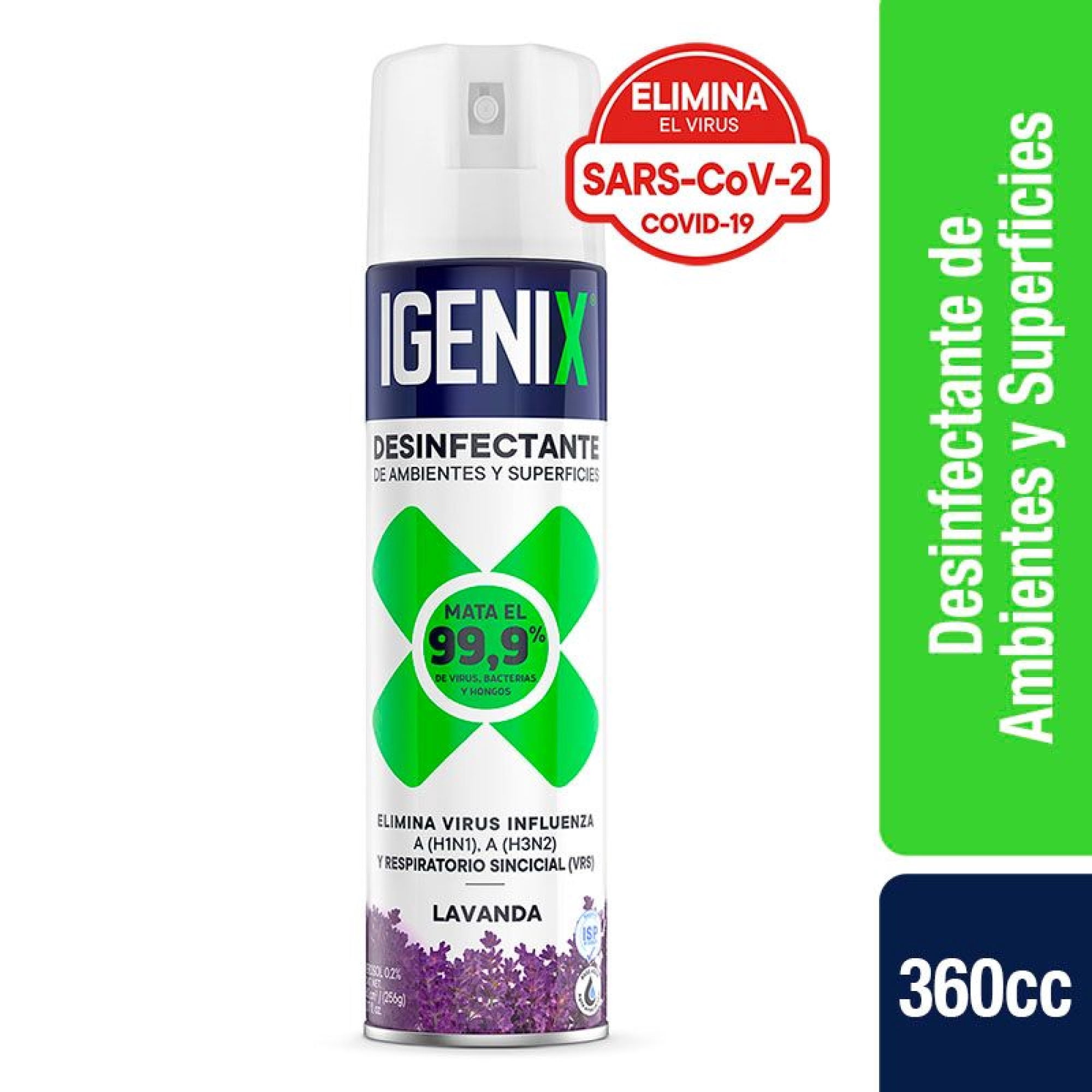 Desinfectante Aerosol Lavanda Tarro 360 cc Igenix