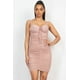 thumbnail image 1 of Vestido Mini Fruncido en la Parte Delantera Color Tostado S, 1 of 5