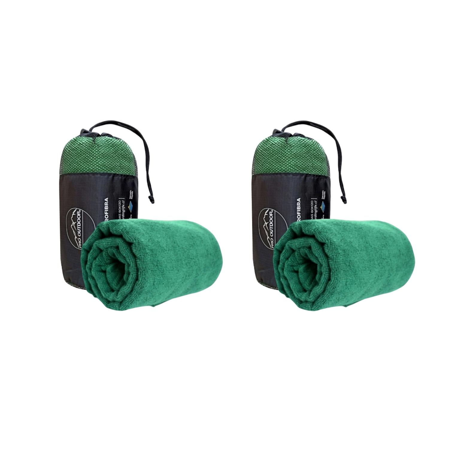Pro Outdoor - Pack 2 Toallas Microfibra Terry Verde Verde