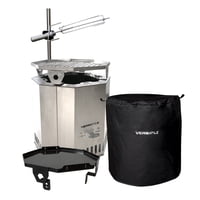Versatile - Brasero Sin Humo Plancha, Parrilla Y Spiedo + Funda