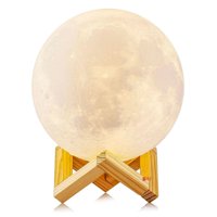 3D Moon Lamp - Lámpara Luna Relieve Con 7 Colores Recargable - Ps