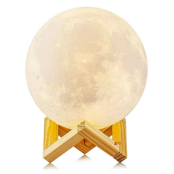 Lámpara Luna Relieve Con 7 Colores Recargable - Ps