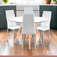 thumbnail image 2 of Comedor Mesa Eames 100cm redonda vidrio + 4 Sillas Dining Liana Acolchadas - Blancas, 2 of 8