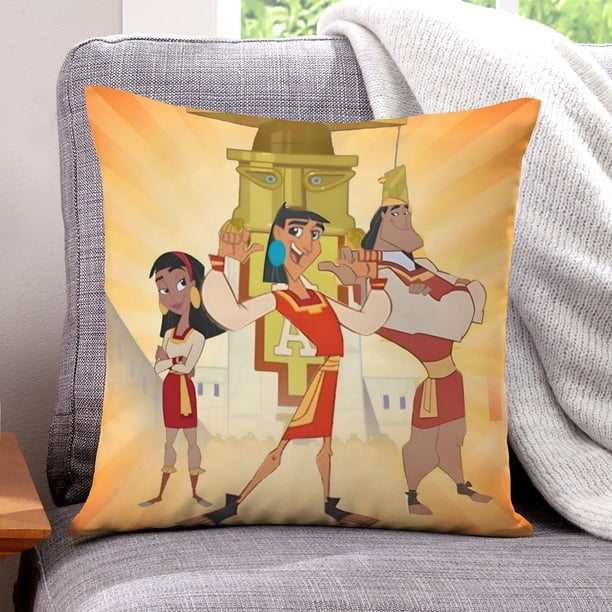 La Nueva Escuela del Emperador Fundas de almohada de terciopelo con tema, regalos de funda de almohada, decoración para el hogar, cojín de lanzar, regalo de cumpleaños para fans y parejas.66*66cm.