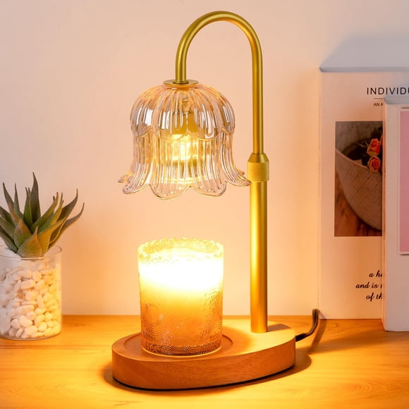 Lámpara calentadora de velas con temporizador eléctrico, altura ajustable