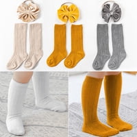 Genérico - Set 2 Calcetines + Cintillo Lazo Diadema Bebes Lau