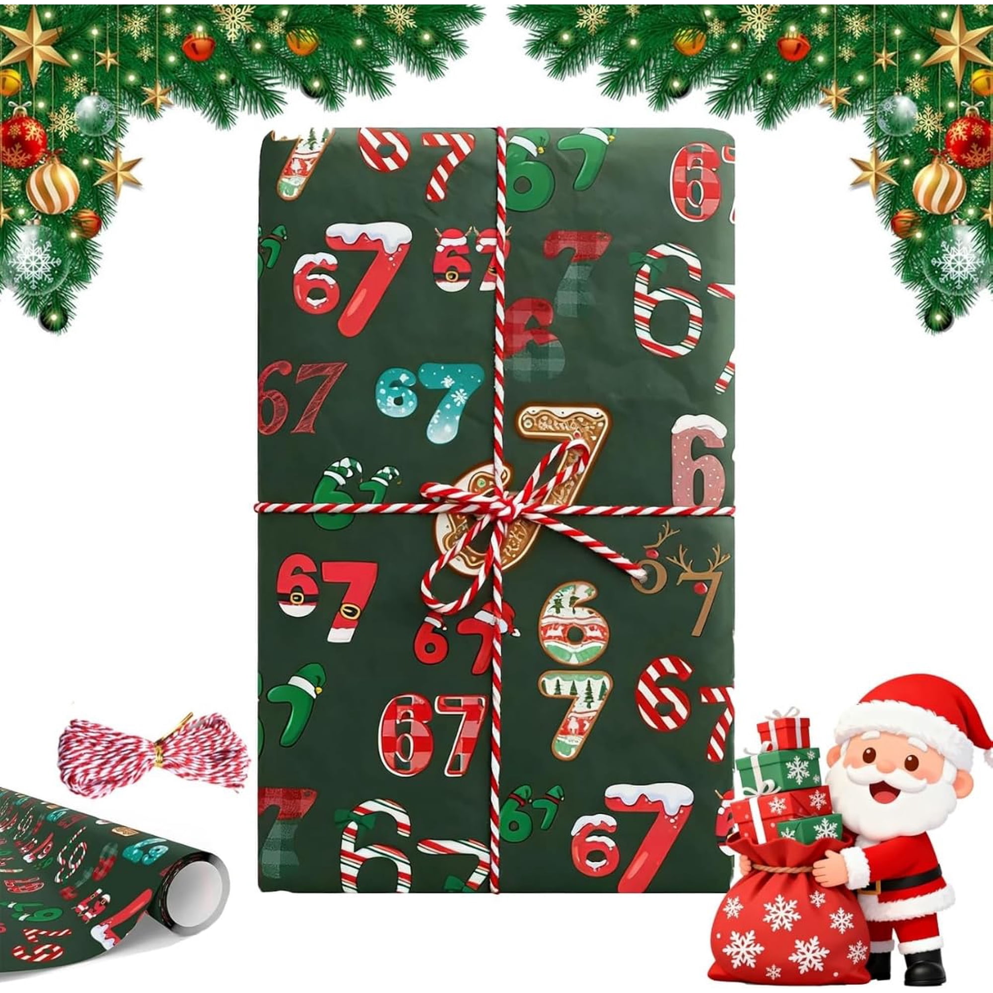 Papel De Regalo Navideño Uhoney 67 Meme Funny Teen (set A)
